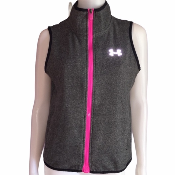 Grey & Pink Under Armour Full Zip Vest